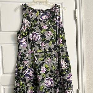 Size 16 Floral A-Line dress with pockets
